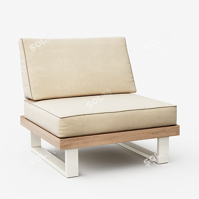 Outdoor Platform Sectional Corner 3D model image 1