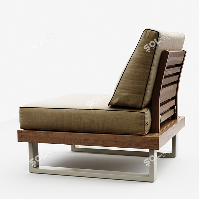 Outdoor Platform Sectional Corner 3D model image 4