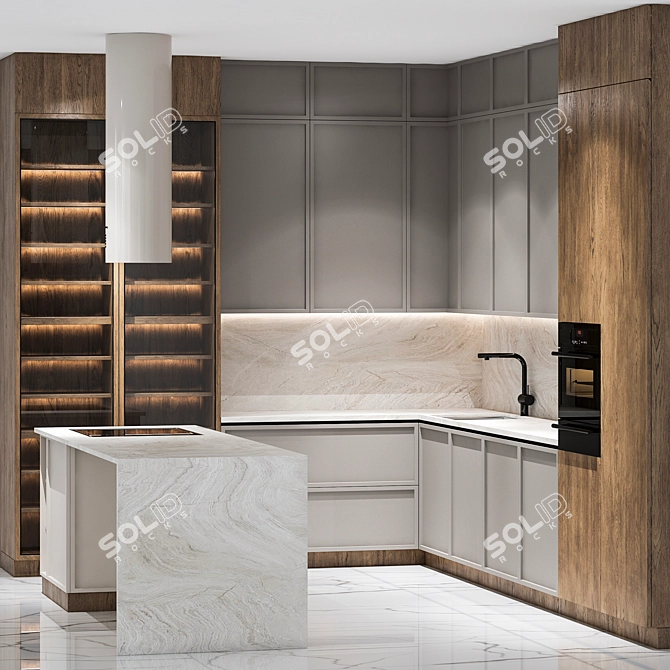 Modern Kitchen Model | High Quality 3D Design 3D model image 2