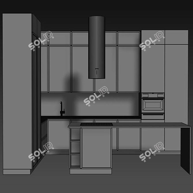Modern Kitchen Model | High Quality 3D Design 3D model image 4