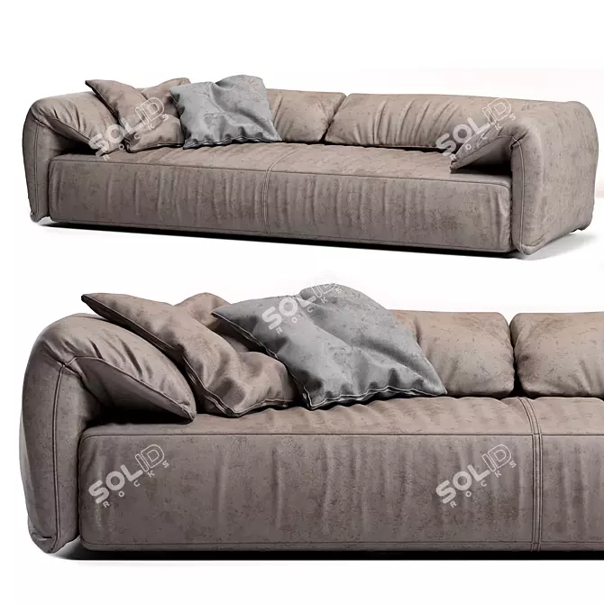 Elegant Casablanca Sofa: 70x120x300cm 3D model image 1