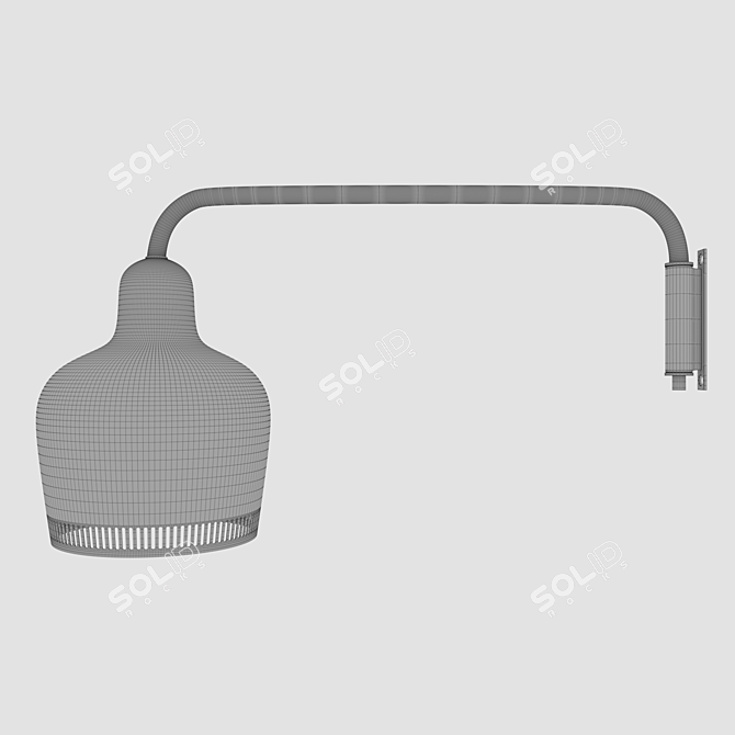 Golden Bell: Elegant Wall Lamp A330S 3D model image 2