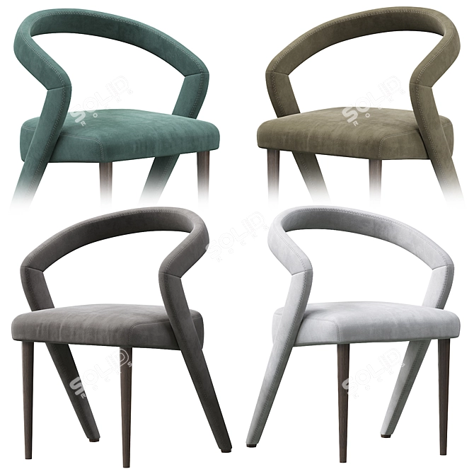 Wave Chair: Elegant Design, Perfect for any Space 3D model image 1