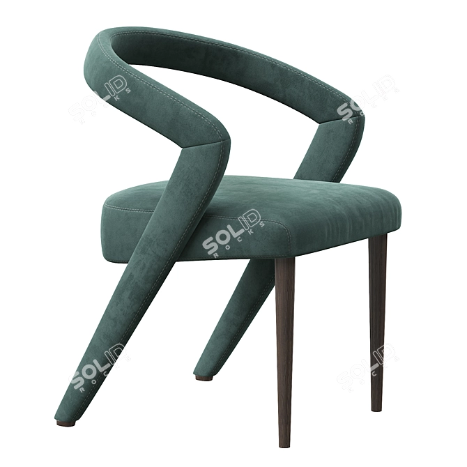 Wave Chair: Elegant Design, Perfect for any Space 3D model image 2