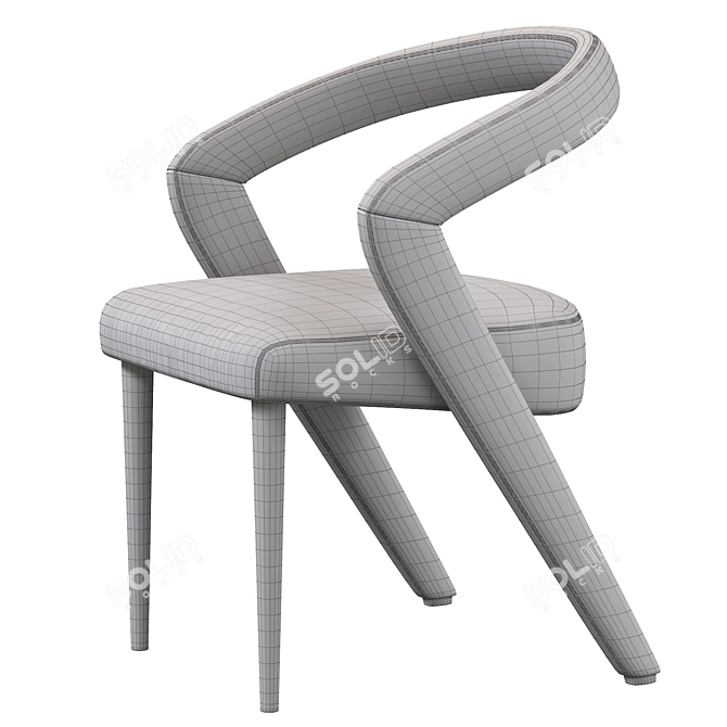 Wave Chair: Elegant Design, Perfect for any Space 3D model image 4