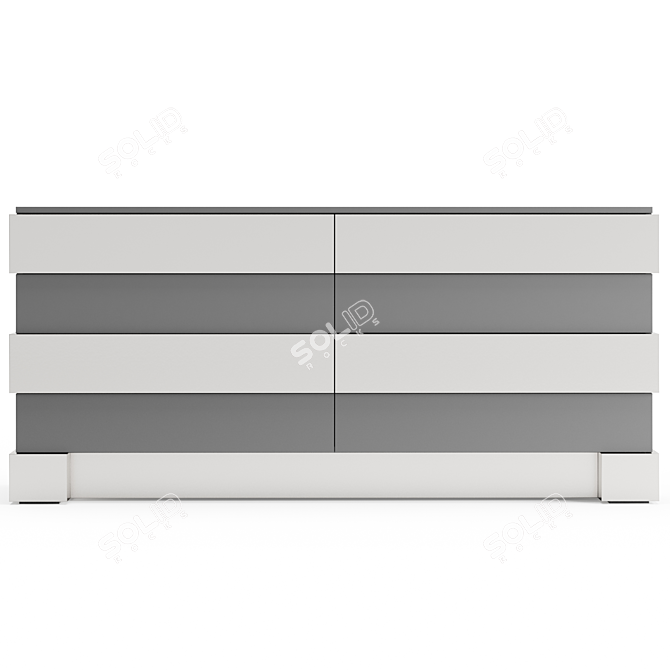 Sleek Adesso Dresser: Modern Storage Solution 3D model image 2