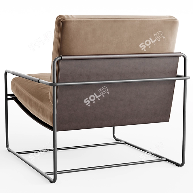 Riviera Armchair: High-Quality 3D Model 3D model image 2