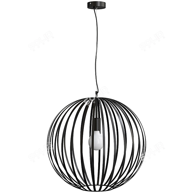 Elegant Wire Hanging Chandelier 3D model image 4