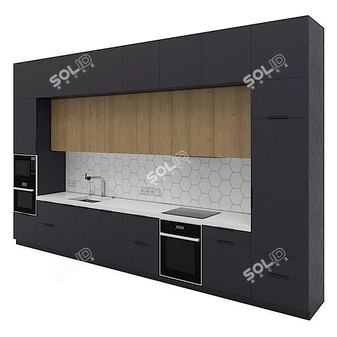 3D Kitchen Model with Textures 3D model image 3