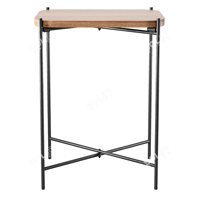 Zara Home Wooden Metal Table 3D model image 1
