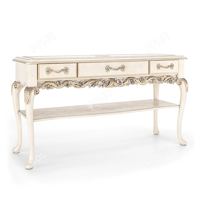 Handcrafted Nicole Console: Italian Materials, Customizable 3D model image 2