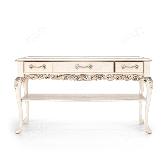 Handcrafted Nicole Console: Italian Materials, Customizable 3D model image 3