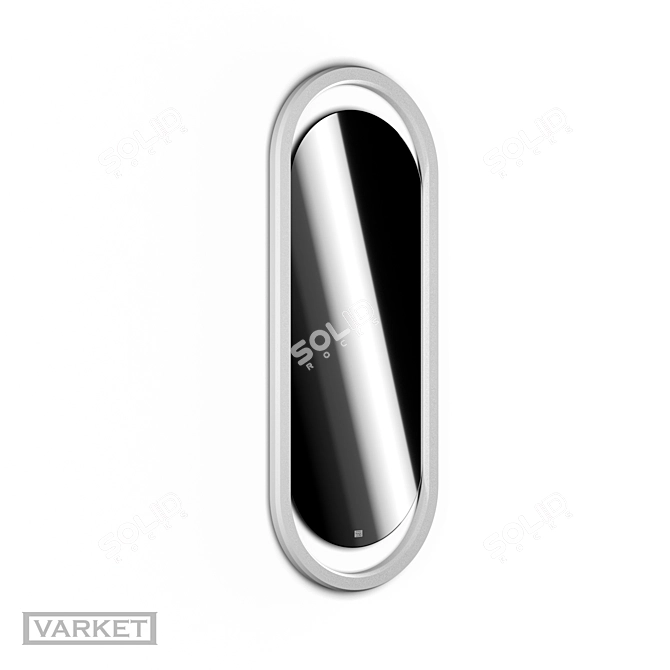 Stylish OM Mirror with Varket Hole 3D model image 1