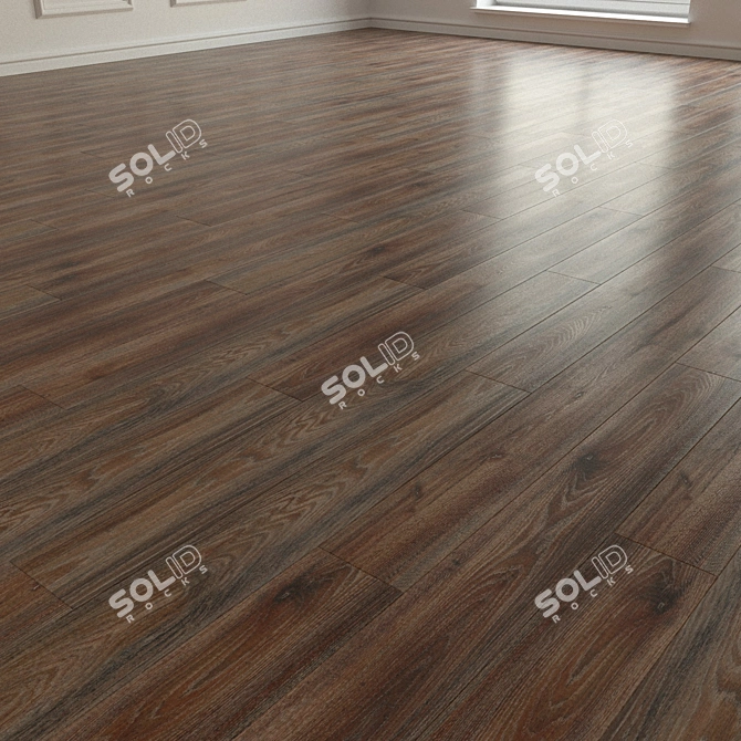 Natural Wood Parquet Flooring 3D model image 2