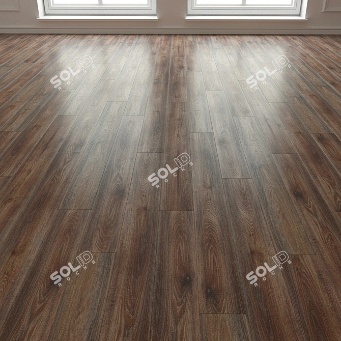 Natural Wood Parquet Flooring 3D model image 3