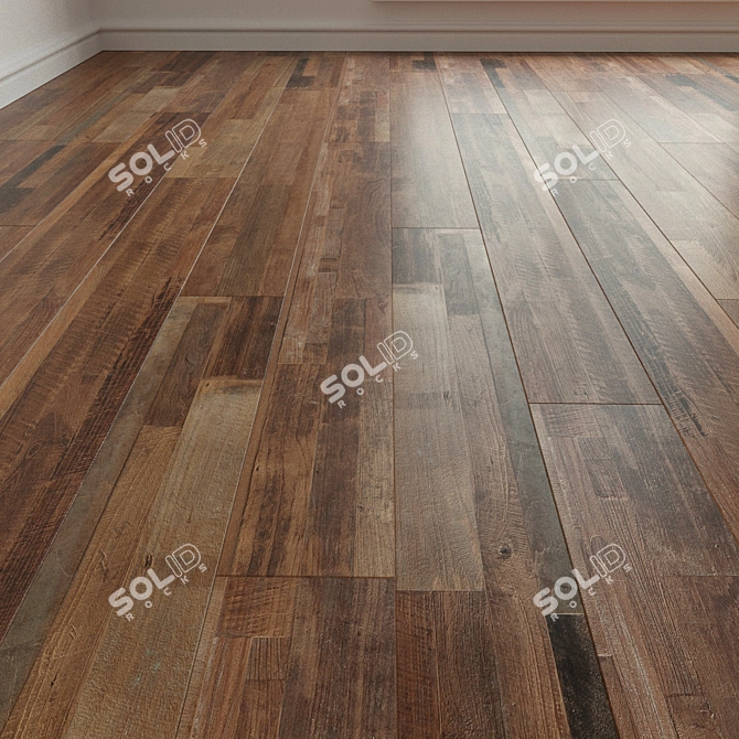 - Title: Natural Wood Laminate Parquet Tiles 3D model image 1