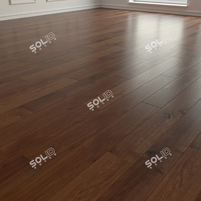 Natural Wood Parquet Flooring - Ready for Installation 3D model image 2