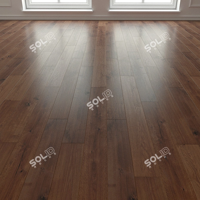 Natural Wood Parquet Flooring - Ready for Installation 3D model image 3