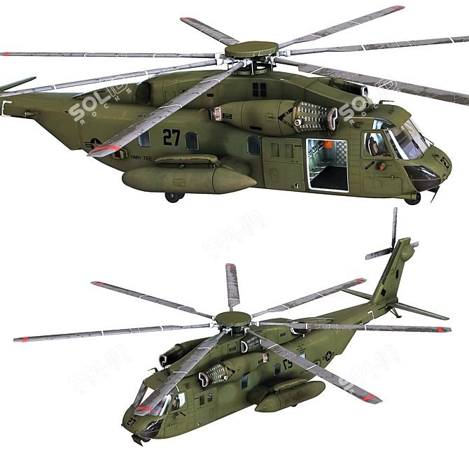 Advanced Military Helicopter 3D model image 1