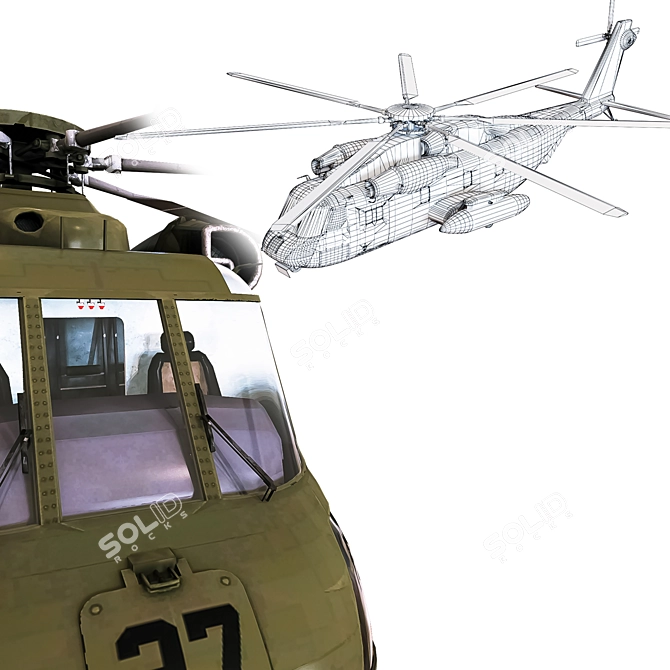 Advanced Military Helicopter 3D model image 6