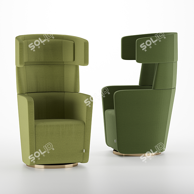 Elegant Wing Chair: BENE PARCS 3D model image 1