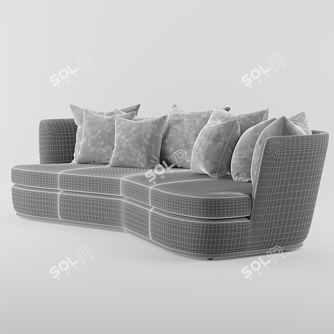 Maxalto Apollo Sofa: Elegant Design 3D model image 3