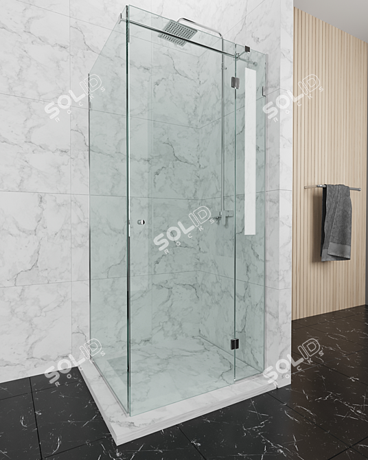 Luxury Shower Cabin | Modern Design 3D model image 1