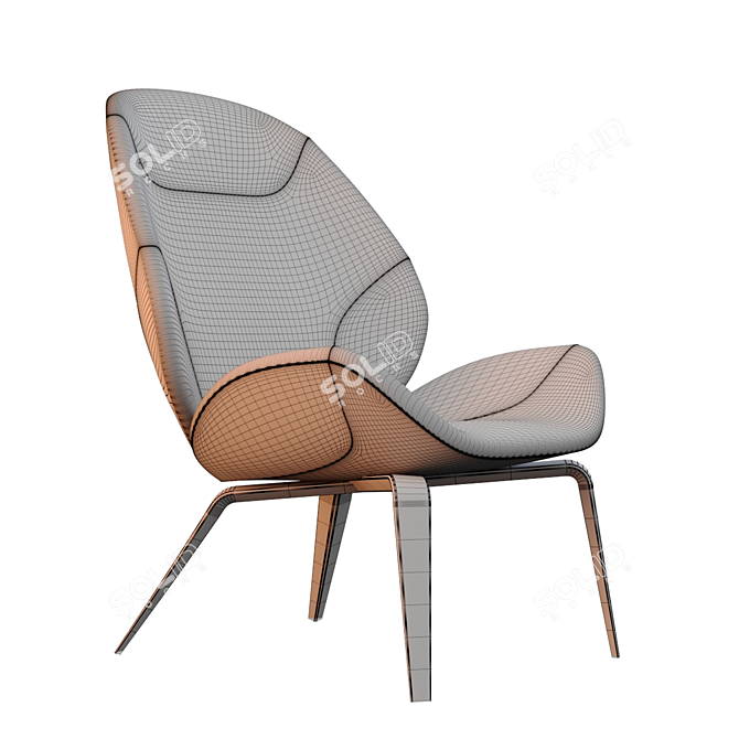 Modern Style Armchair 3D model image 2