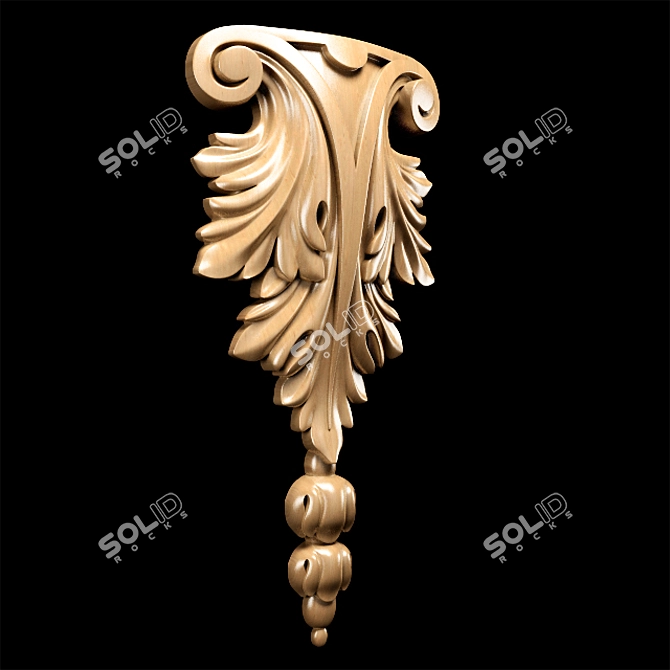 Title: Elegant Classical Trim for CNC & Render 3D model image 3