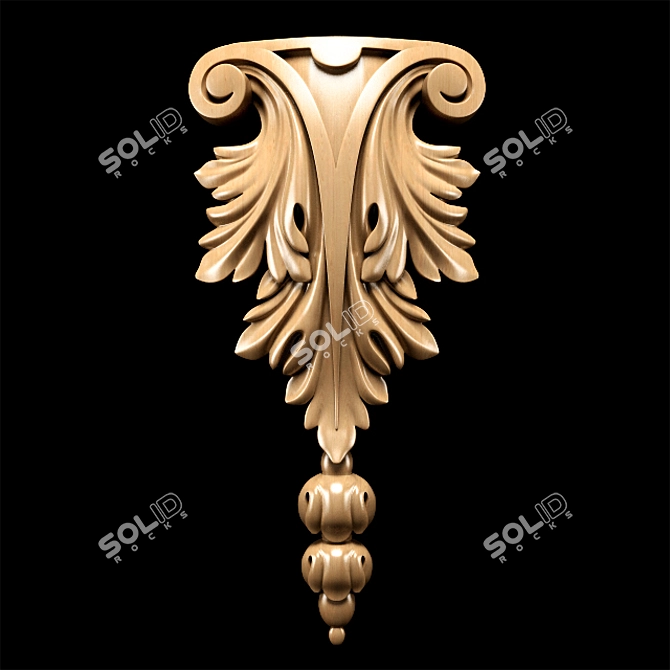 Title: Elegant Classical Trim for CNC & Render 3D model image 4