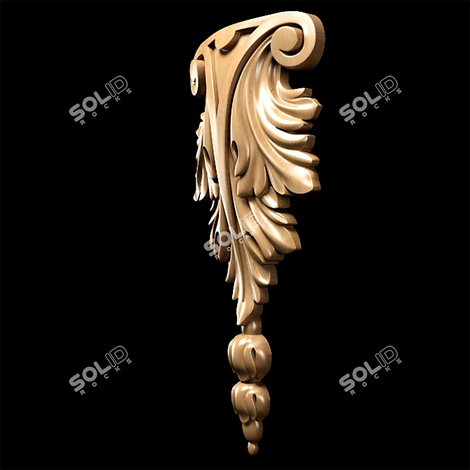 Title: Elegant Classical Trim for CNC & Render 3D model image 5