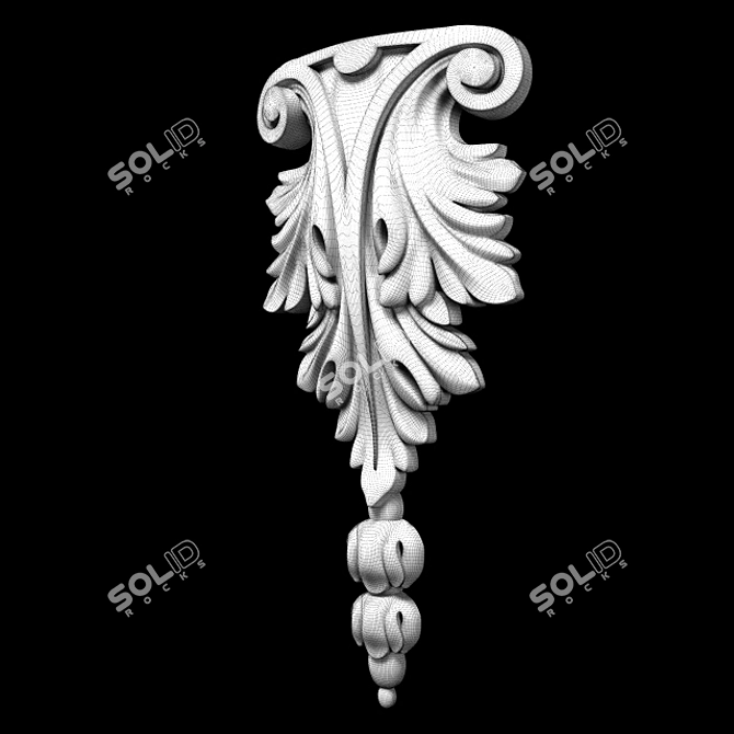 Title: Elegant Classical Trim for CNC & Render 3D model image 7