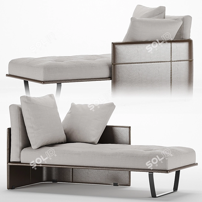 Elegant Minotti Chaise Longue 3D model image 1