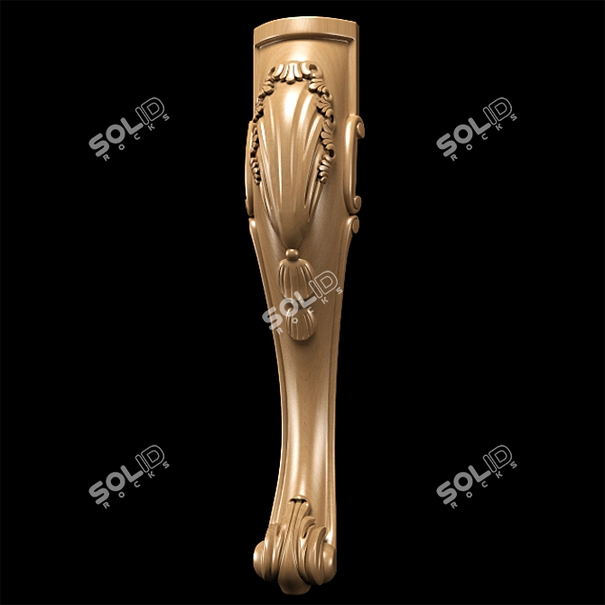 Title: Elegance Carved Leg for CNC & Close-Up Renders 3D model image 4