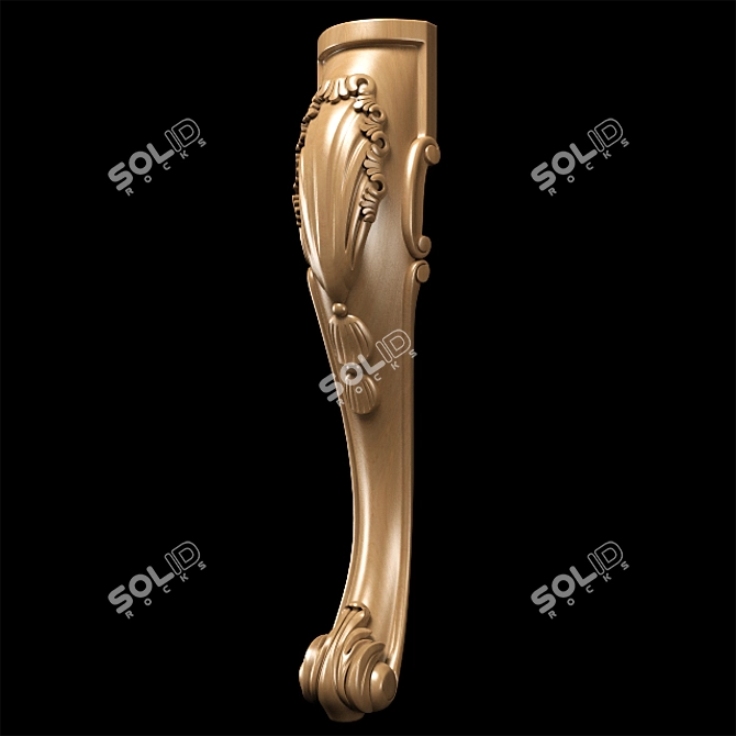 Title: Elegance Carved Leg for CNC & Close-Up Renders 3D model image 5