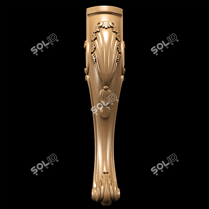 Title: Elegance Carved Leg for CNC & Close-Up Renders 3D model image 7