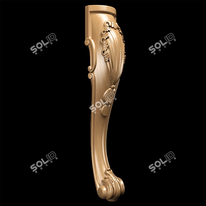 Title: Elegance Carved Leg for CNC & Close-Up Renders 3D model image 11