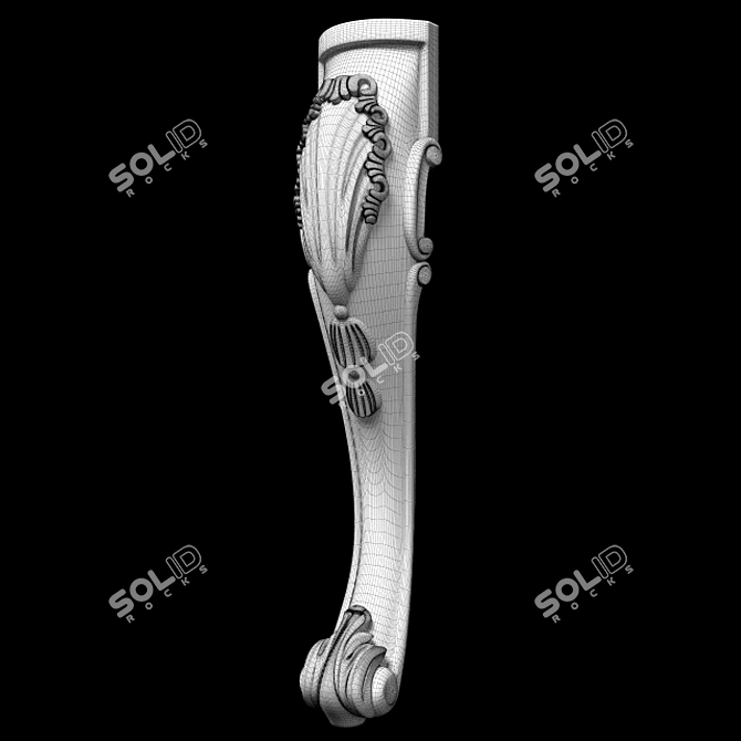 Title: Elegance Carved Leg for CNC & Close-Up Renders 3D model image 14