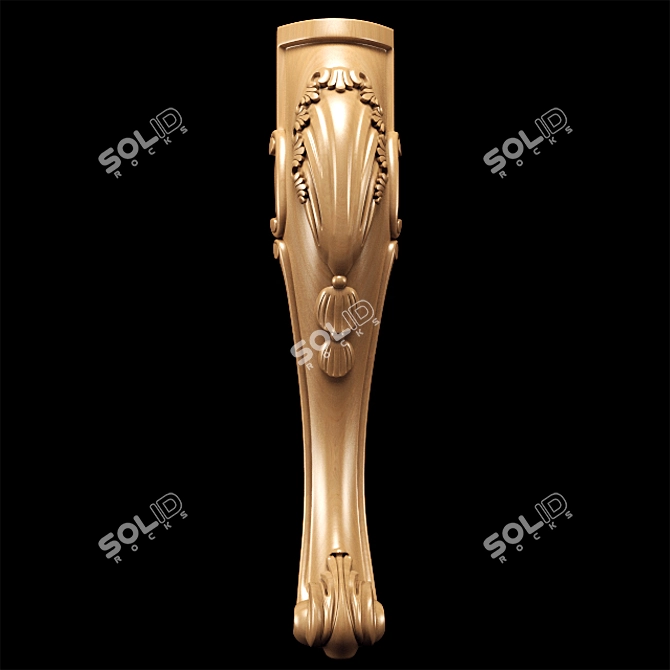 Title: Elegance Carved Leg for CNC & Close-Up Renders 3D model image 17