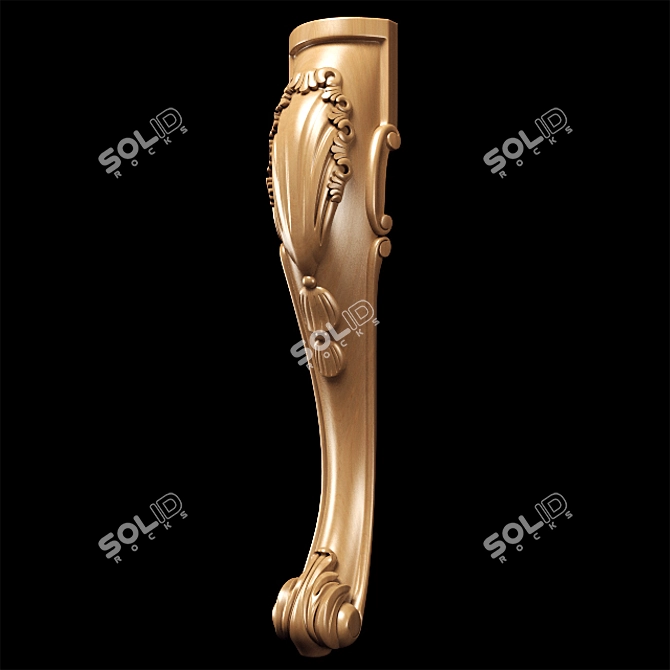 Title: Elegance Carved Leg for CNC & Close-Up Renders 3D model image 18