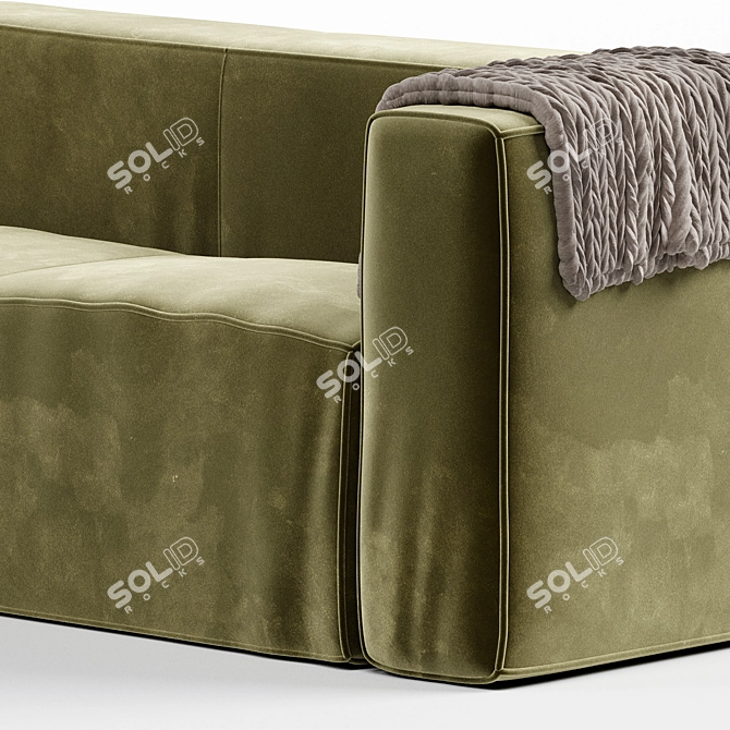 Modern Hoek L Sofa: Stylish and Versatile 3D model image 2