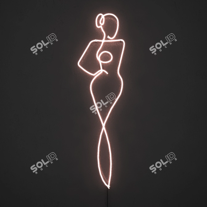 Neon Light Set - Vibrant Illumination for Bars, Cafes, and Homes 3D model image 4