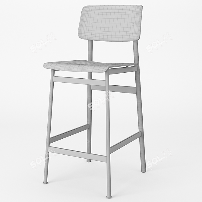 Title: Elevate your space with the Muuto Loft Bar Stool! 3D model image 4