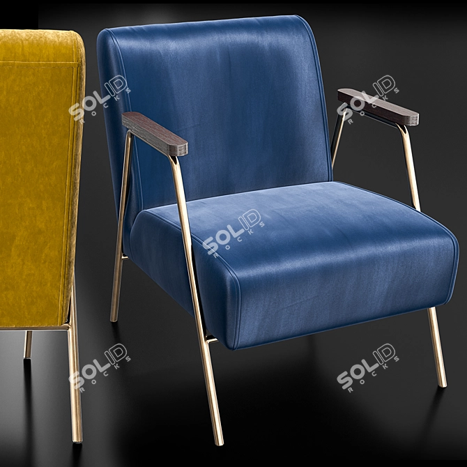 Oakstaff Armchair: Elegant and Comfortable 3D model image 1