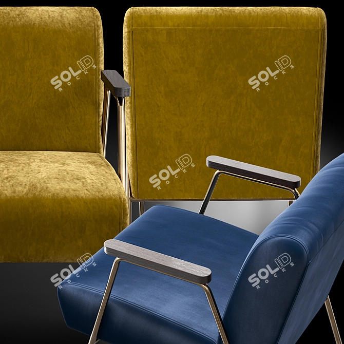 Oakstaff Armchair: Elegant and Comfortable 3D model image 2