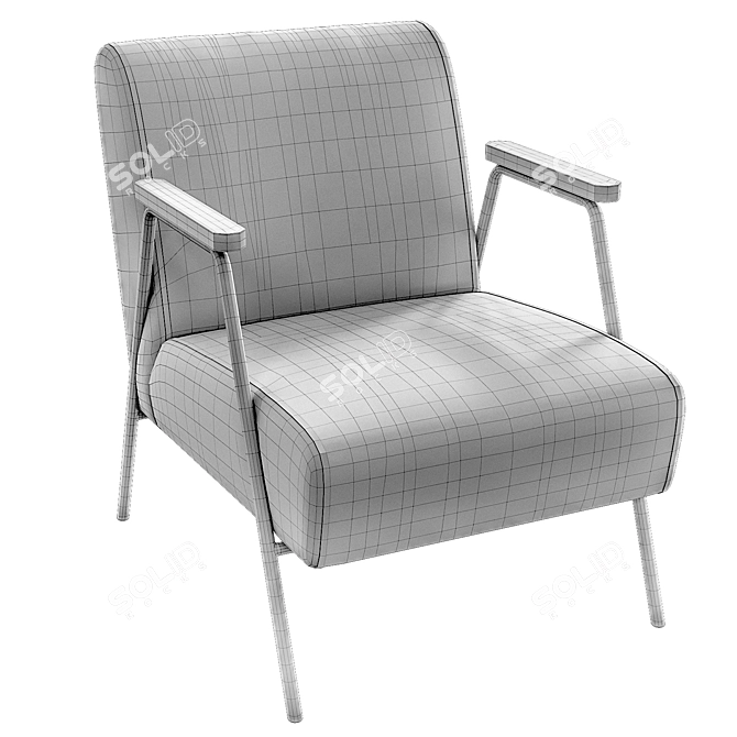 Oakstaff Armchair: Elegant and Comfortable 3D model image 5