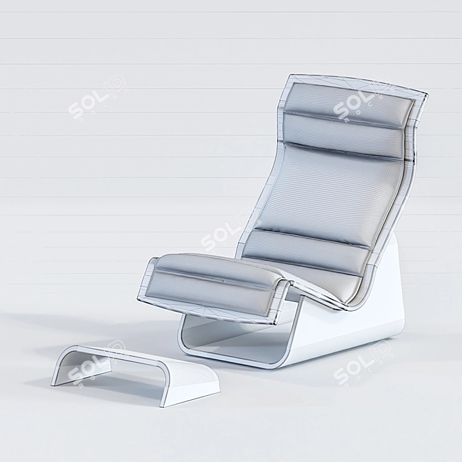 Heated Concrete Armchair 3D model image 4