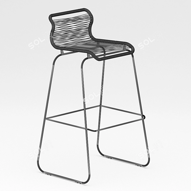 Sleek Pantone Bar Stool 3D model image 4