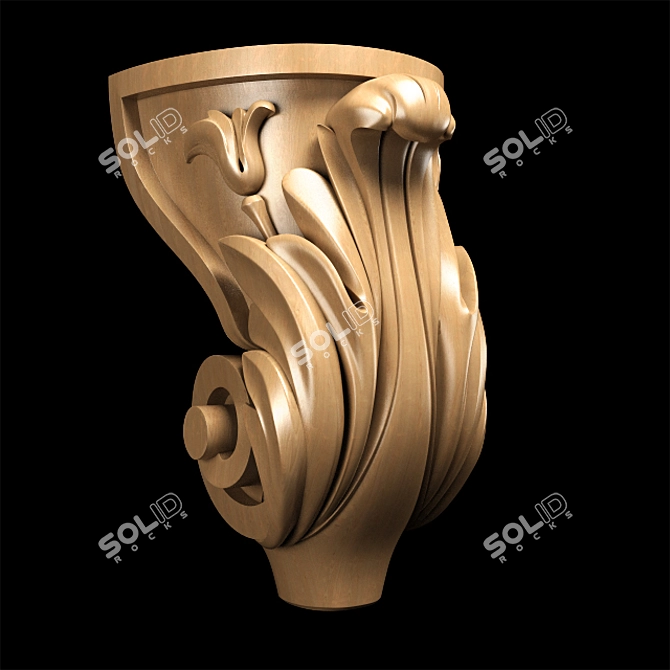 Classic Carved Leg - High-Quality, Versatile CNC & Close-Up Ready 3D model image 3