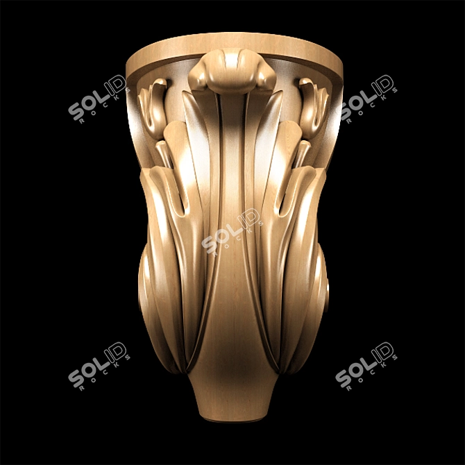 Classic Carved Leg - High-Quality, Versatile CNC & Close-Up Ready 3D model image 4